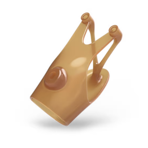 3D printed component made from Accura AMX High Temp 300C high-temperature SLA resin, showcasing translucent finish and precision detail. No post-cure SLA material